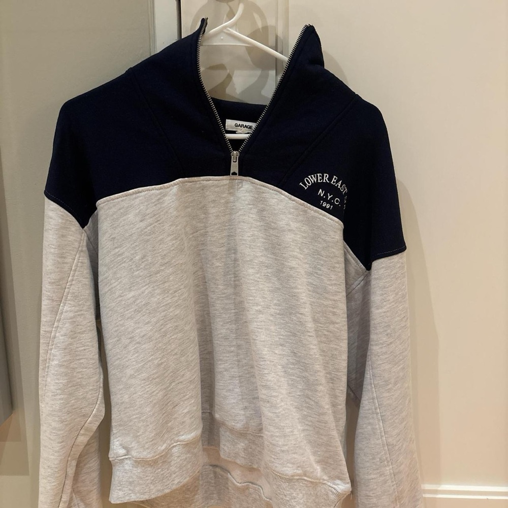 Garage Navy and Gray quarter zipPullover